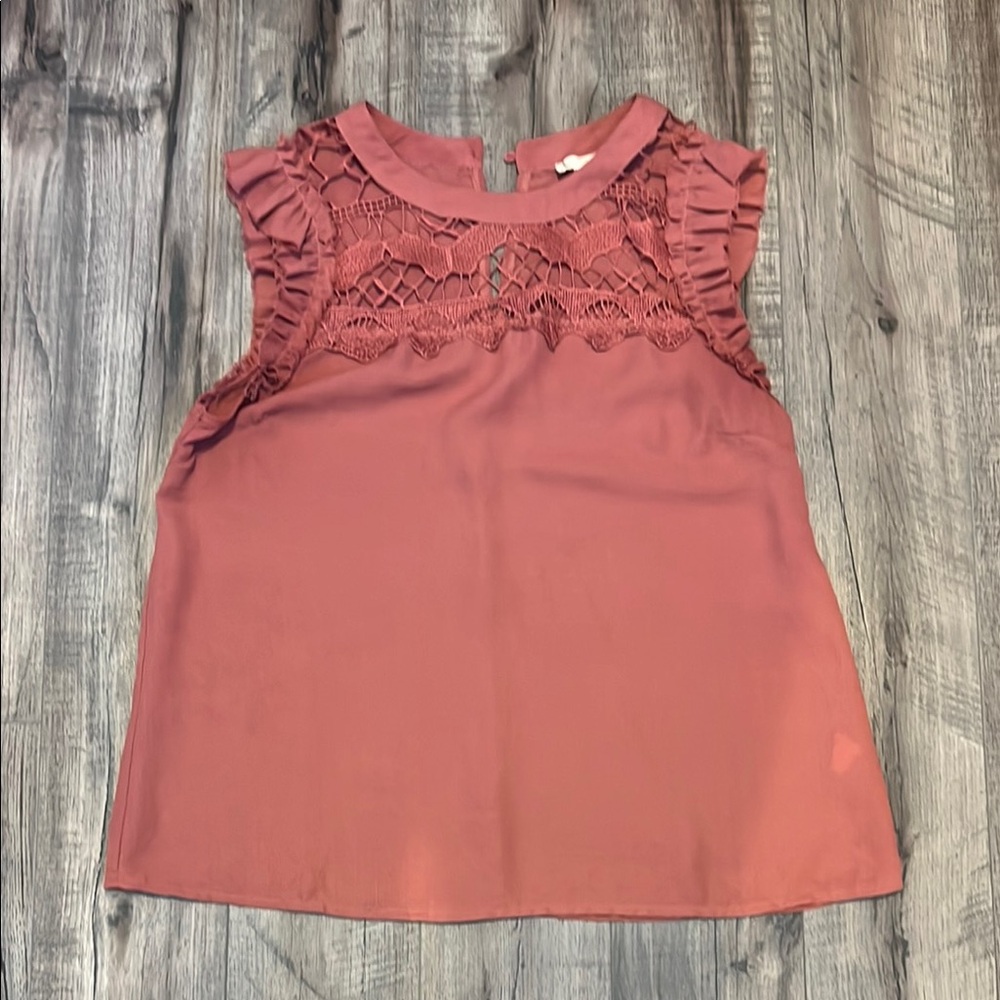 Women's Lace Detail Top - Pink